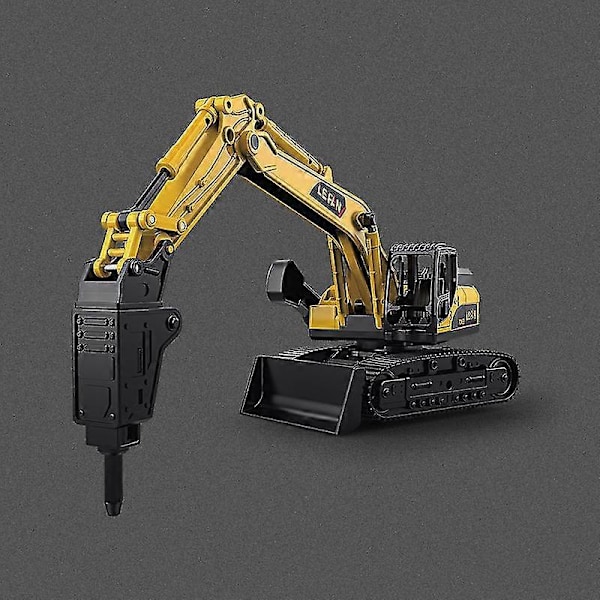 Leksaksbil Pojk Stor Byggfordon Grävmaskin Bulldozer Gripare Markborrmodell (FMY) Manual Drilling Rig