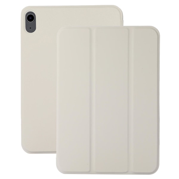 For iPad Air 11 (2024) Etui Tri-Fold Stativ Læder Magnetisk Tablet Cover Auto Wake / Sleep - Matcha  (FMY) Multicolor White