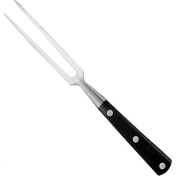 Stor gaffel i rustfritt stål til carving, grillgaffel til kjøtt, brukes til å feste, flytte, fjærfe og kalkun (FMY)