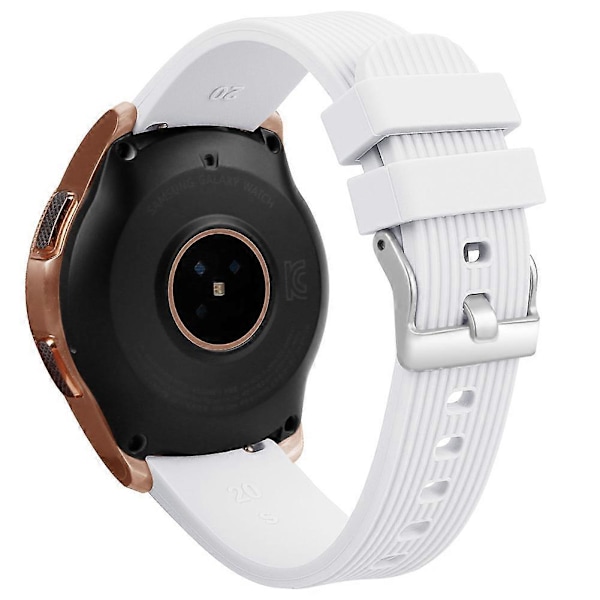 Silikoninen ranneke Samsung Galaxy Watch SM-R810 42mm:lle (FMY) White