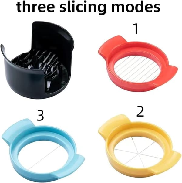 3-i-1 Eggkutter for hardkokte egg, multifunksjonell søt eggkutter, Hone kjøkkenutstyr, 3 moduser flott for eggsa (FMY)