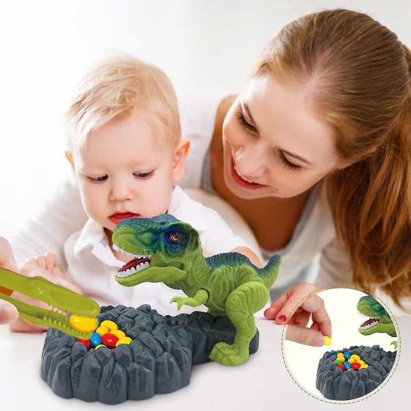 Varo dinosaurusten lautapeliä, vanhemmat ja lapset purevat hauskaa hankalaa lelua (FMY)