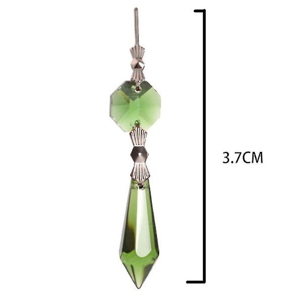 25 stk. Krystal Ornamenter Farverige Regnbue Maker Krystal Lysekroner Prismer Ishængende Vedhæng (FMY) green