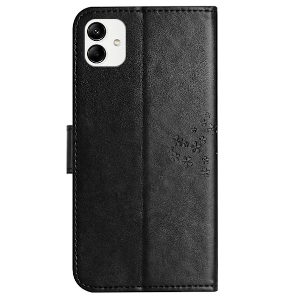 For Motorola Moto G54 5G Cover Ugletræ Imprimeret PU Læder Wallet Telefon Case (FMY) Black