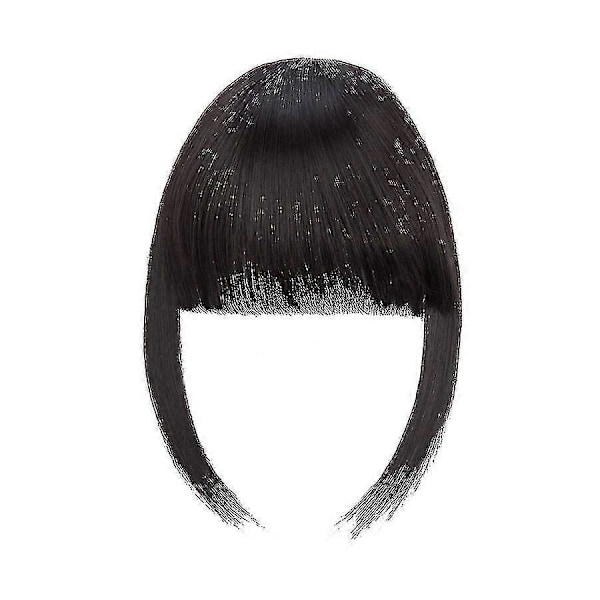 Clip-in Hårpannelugg Extensions Fransk Hårpannelugg Ryddig Hårpannelugg Hårdeler (FMY) blackbrown 28cm
