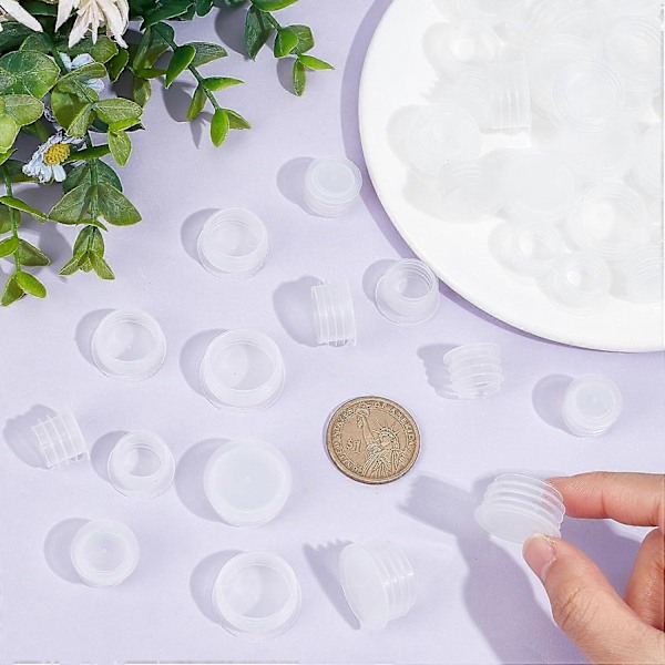 100 st Plast Salt- och Pepparströare Proppar i 5 Storlekar 7/16 till 3/4 Tum Vinflaskproppar Ersättningsplugg Flaskströare Återanvändbara Lock (FMY)
