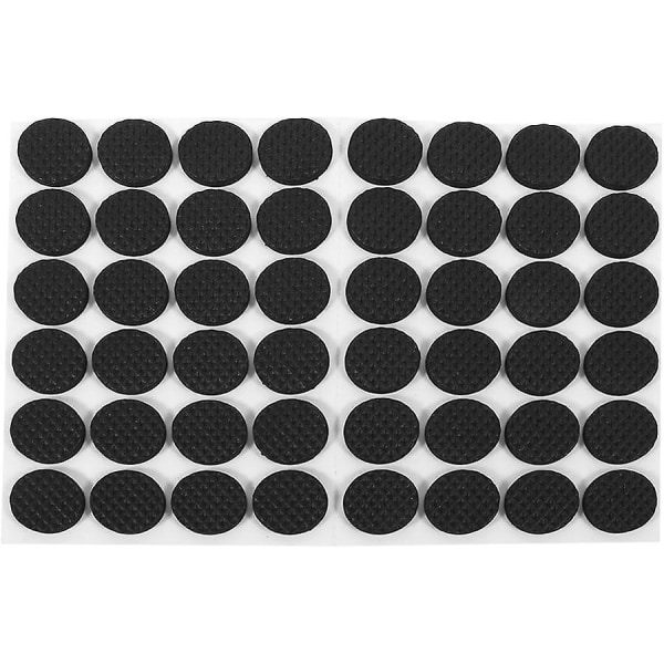 Gummiputer for møbelføtter, lett selvklebende møbelbeskytter, rund diameter 22 mm, 48 stykker svart (FMY)