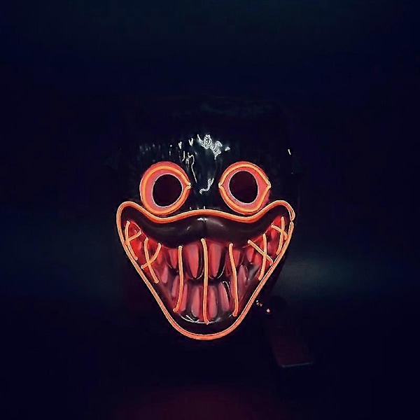 \"Huggy Wuggy LED Mask Poppy Playtime Poppy's Playtime Mask Halloweenmask\" (FMY) Black