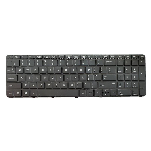 Äkta US-tangentbord för HP PROBOOK 450 G3 455G3 650 G2- G3 med bakgrundsbelysning och ram (FMY) Without backlight