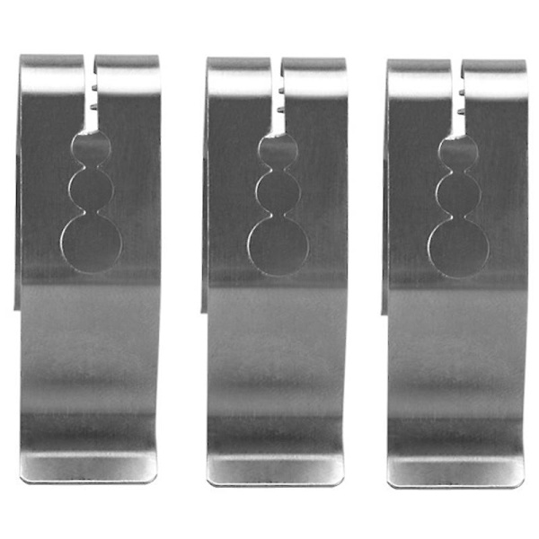 6 stk/pakke Tre-hulls grillprobeholder i rustfritt stål (FMY) 6 Pack