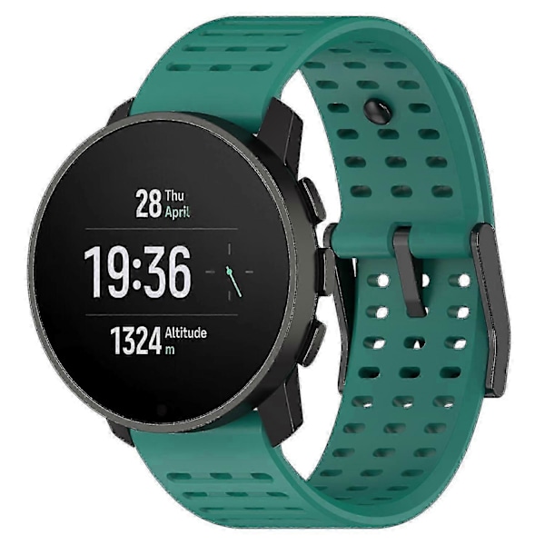 Sportsrem til Suunto Vertical/9 Peak Pro/9 Peak/5 Peak, 22mm silikone urrem (FMY) Blackish Green