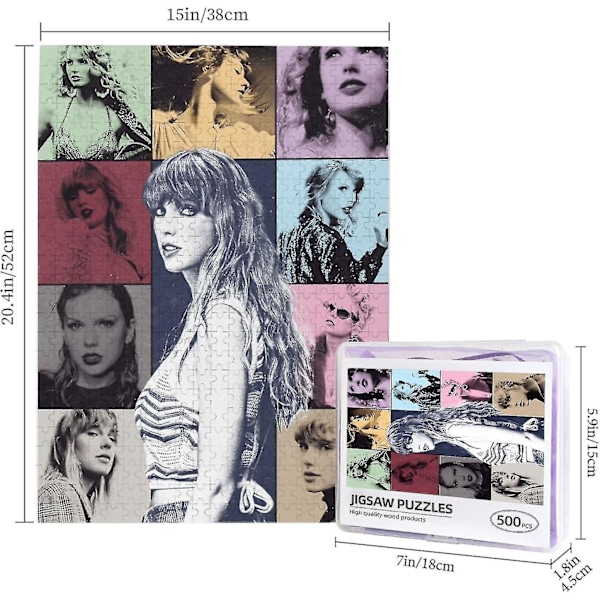 Taylor Swift pussel 1000 bitar pussel för vuxna 1000 bitar pussel för barn och annons (FMY) 500 Piece