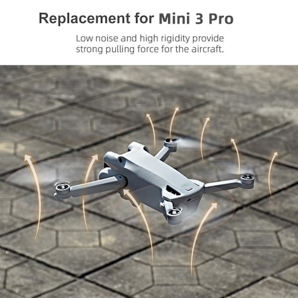 Propeller-erstatning til DJI MINI 3 PRO fjernbetjening drone-tilbehør (FMY) silver silver 8pcs