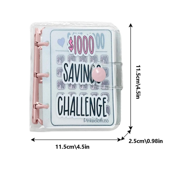 1000 Savings Challenge Binder, Binder, Savings Challenge Book with Kirjekuoret, Envelope Savings Challenge (FMY)