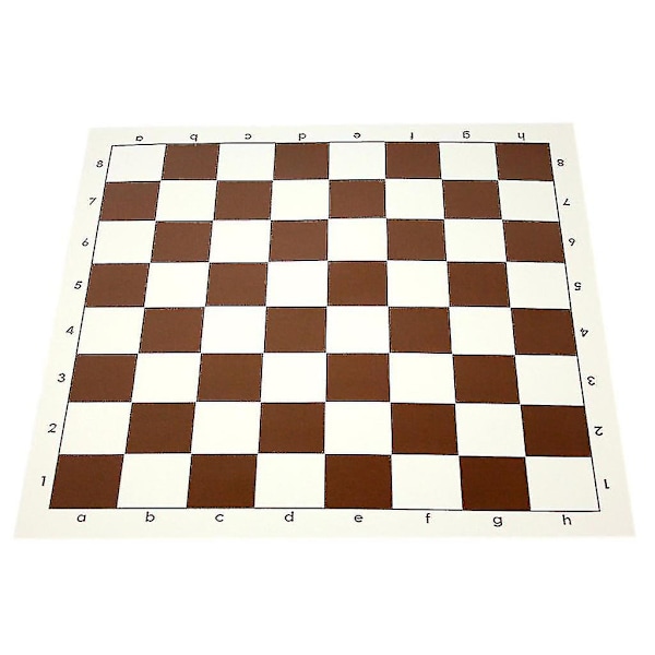 Klassisk Brett for Sjakk, Rullbar, Flat, Internasjonal Sjakk (FMY) 43cm Coffee