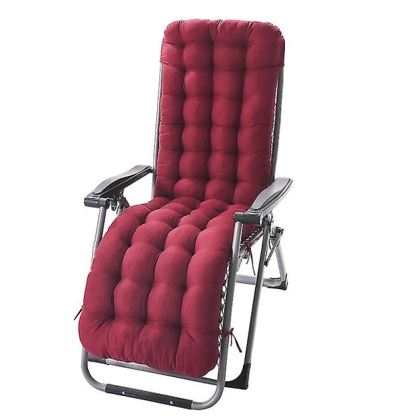 Haveplads Solstol Hynde Udskiftning Recliner Stol Sæde Puder Recliner Stol Måtte  (FMY) Red 125x48x8cm