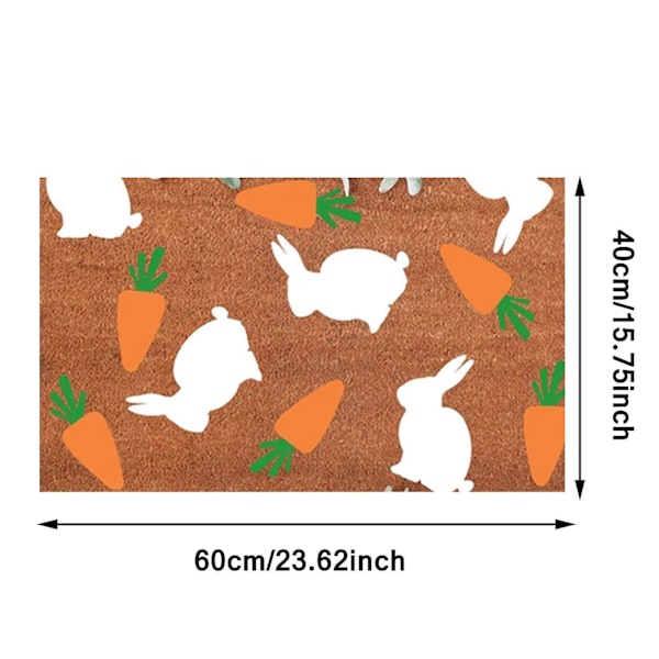 Påskehare Dørmatte Æg Dekoration Kanin Soveværelse Badeværelse Skridsikker Tæppe Hjem Dekoration (FMY) Size B