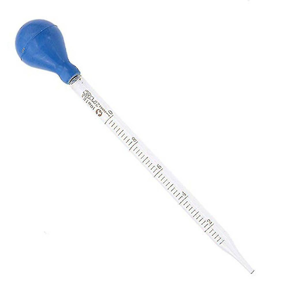 10 ml:n lasinen asteikolliset tippatipat, laboratoriotipat, tippatipat, sininen kumipää, pipettorit (FMY)