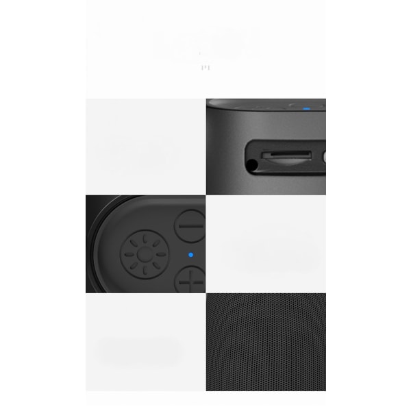 Led Rgb-lys Bluetooth festhøjttaler, 5w bærbar trådløs Bluetooth-højttaler m/hd stereo, Ipx5 vandtæt, 12 timers spilletid, Tf-kort (blå) (FMY)