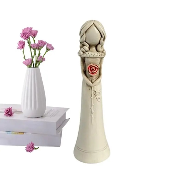 Engle Resin Havefigur til Haven Langvarig Resin Engel Dekoration Havefigur Kreativ Engel Resin Figur til Mor Søster Datter (FMY) C