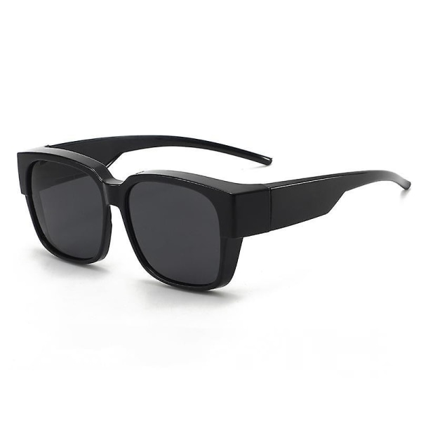 Et par polariserte solbriller for kjøring og fiske Uv400 beskyttelse (glans svart ramme grå laken) (FMY)