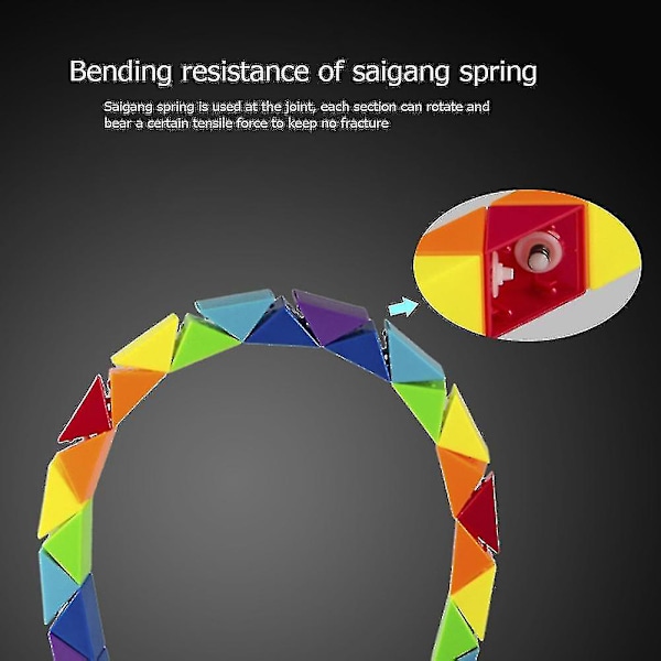 24/36/48/60/72 Magisk Linjal Slangevridd Terning Stressutdannende Lekebarn Gaver Magisk Puslespill Folding Utdannende Leke  (FMY) 36 Segments