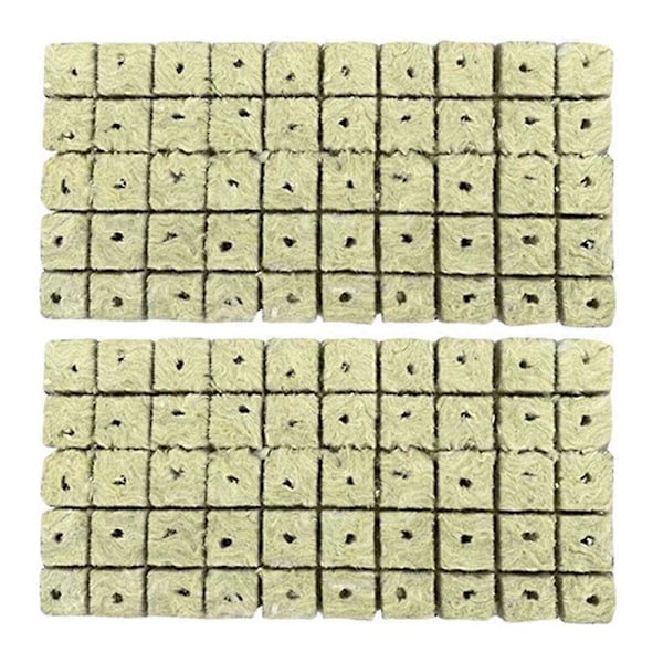 100 stk. Stenulds Hydroponisk Dyrkningsmedie Starter Cubes Plant Cubes Haveartikler (FMY) 4X2.5cm