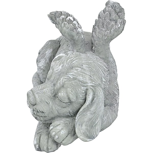 Yaju Dog Angel Pet Memorial Grave Marker Patsas, polyresin, kiviviimeistely1kpl, harmaa) (FMY)