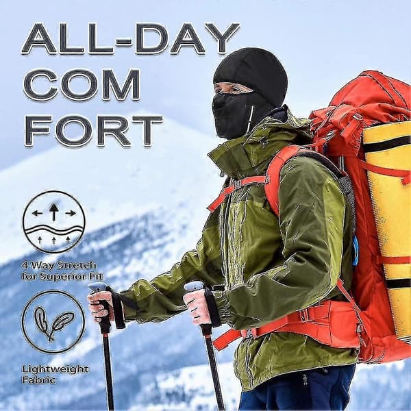 Hiihtomaski Balaclava, 3D-hiihtomaski, miehille, balaclava-hiihtomaski talvimaski (FMY)