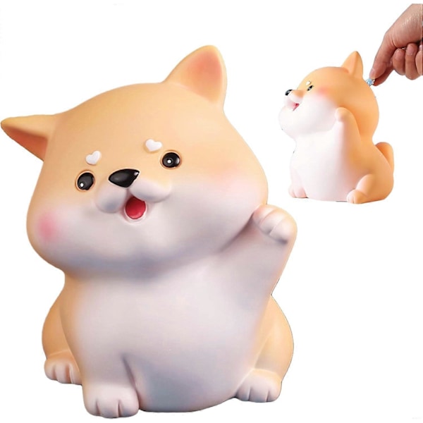 Piggy Bank, My Dog Piggy Bank, Large Shiba Inu Plastic Coin Bank Saving Money Box, Cute Doggy Money Bank for Kids, Best Birthday for Boys Gi  (FMY)