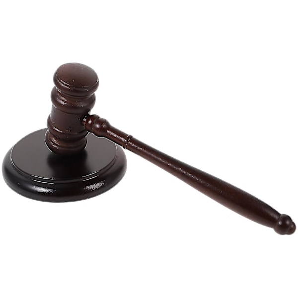 Dommerhammer Træ Gavel Dommerhammer Pædagogisk Værktøj Bankehammer Med Base X-hy (FMY) As Shown 25X9X4.5CM