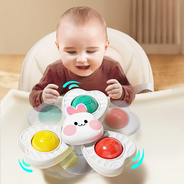Baby Sucker Spindelegetøj Børn Bad Montessori Uddannelse Roterer 3 År Badeværelseslegetøj til Småbørn Spædbarnslegetøj til Baby (FMY) 1PC Octopus