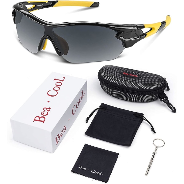 Polariserede sportssolbriller til mænd Kvinder Ungdom Baseball Cykling Løb Kørsel Fiskeri Golf Motorcykel Tac-briller Uv400 (FMY)