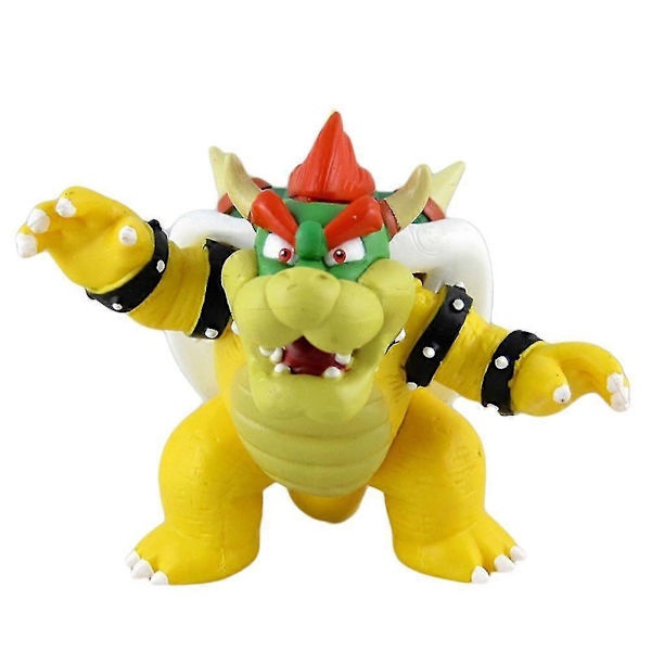 Super Mario Bros Bowser Actionfigur Modell Skrivbordsdekor Leksak Samlarobjekt (FMY)