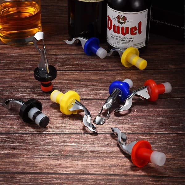 10-pack Silikon Vinproppar Infällbara Manuella Dryckesflaskproppar (FMY)