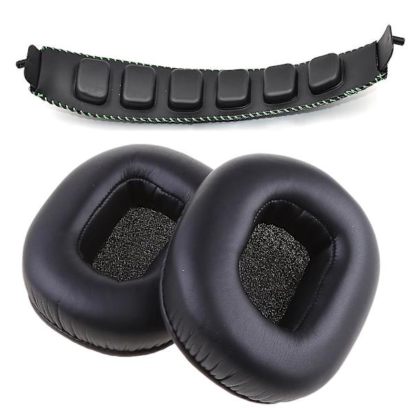 Hodetelefonøreputer Headbeam for Razer Tiamat 7.1 Hodetelefoner Erstattede Øreputer (FMY) Black earmuffs