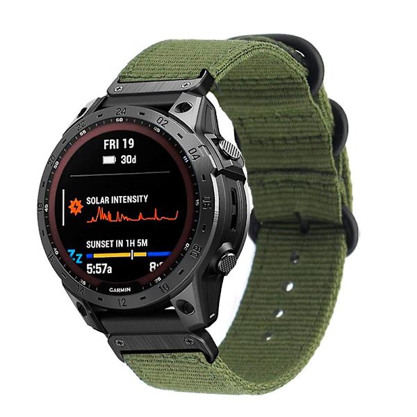 Nylon Urrem til Garmin Fenix 7 For Garmin Fenix 7  (FMY) Army Green