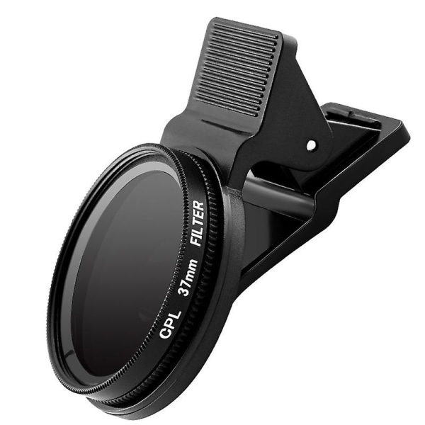 Ultratynd clip-on Cpl telefonlinsekamera Cirkulær polarisator Neutraltæthedsfilter 37 mm objektivkameraobjektiv (sort) (FMY)