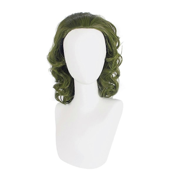 Green Wig for Clown Costume Wig Men Short Wavy Wig Joker Fleck Wig Halloween Party  (FMY)