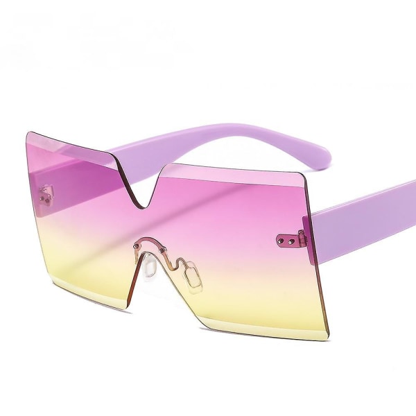 C11 stelløs stort stel personlighed Alsidige farvesolbriller i ét stykke Flerfarvede modeinsider Hot sælgende solbriller (FMY)