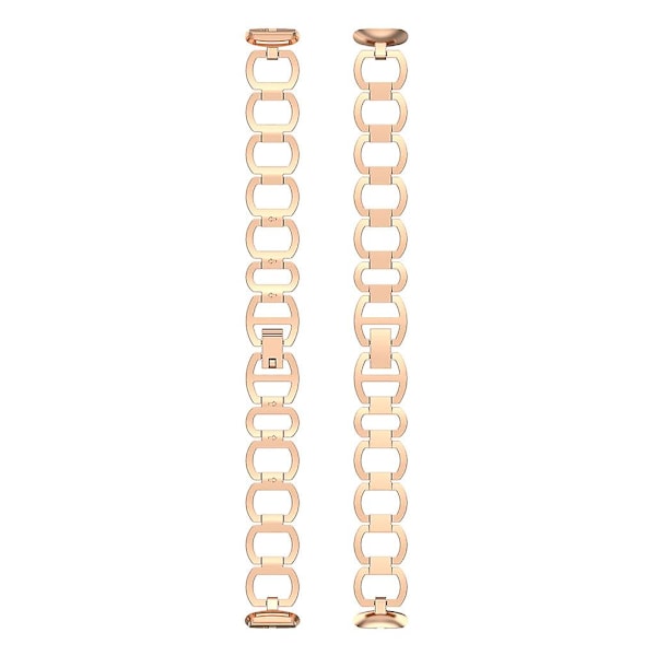 Anti-tabt armbånd til Fitbit-Luxe Justerbar Sport Metal Remme Urremme (FMY) Rose gold