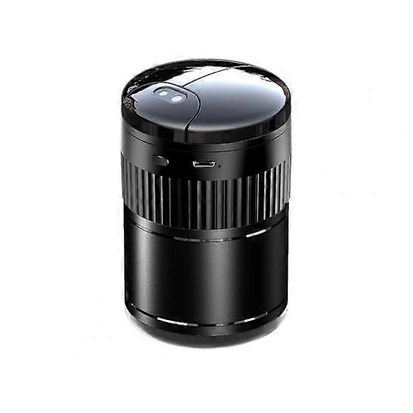 Askebægre Bil Smart Askebæger Auto Åbning Lukning Infrarød Sensor USB Genopladelig Røgfri Lysfølsomt Spejl Askebæger Bil Askebæger (FMY) Black