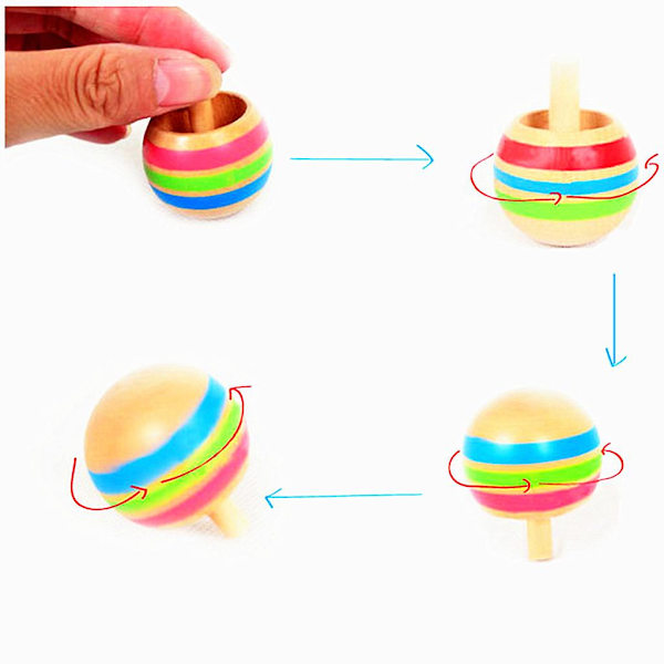 Träfinger Spinner Leksak för Barn Pojkar/Flickor Hjärnträning Födelsedagspresenter (FMY)