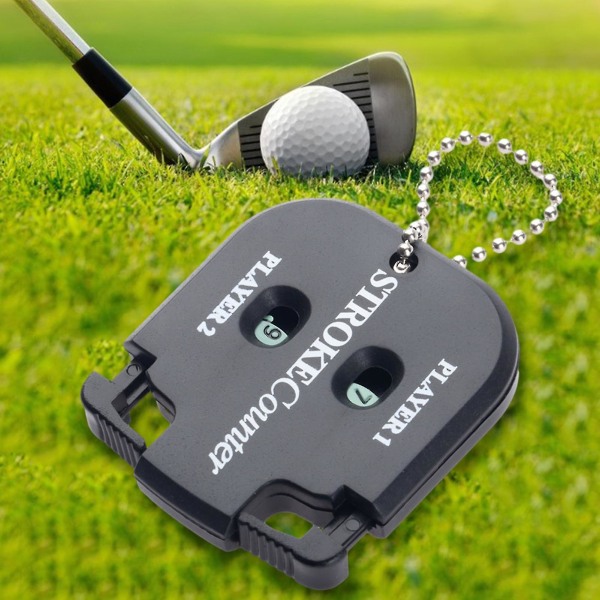 Golfscorer Mini Handy Golf Shot Count Stroke Putt Score Counter To siffer Scoring Keeper med nøkkelring Golftrening Golftilbehør (FMY)