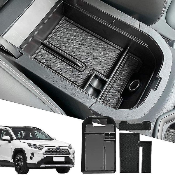 Car Central Armrest Storage Box Compatible With Toyota Rav-4 2019-2021