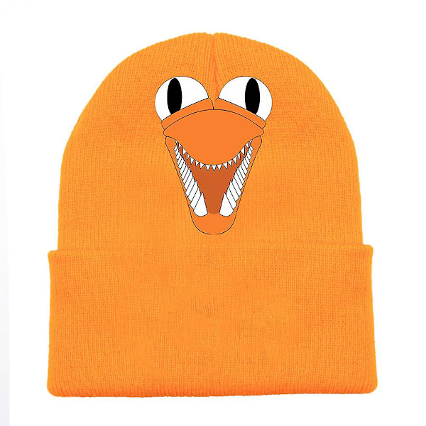 Roblox Rainbow Friends Beaniehatt - Unisex Vintervarm Stickad Stretchmössa - Julgåva (FMY) Orange