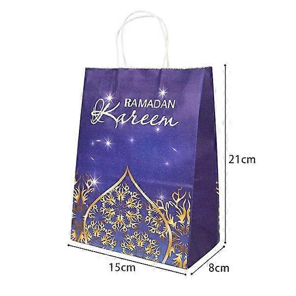 Mordely 6 st Eid Mubarak Papperspåse Presentförpackning STIL 4 (FMY)