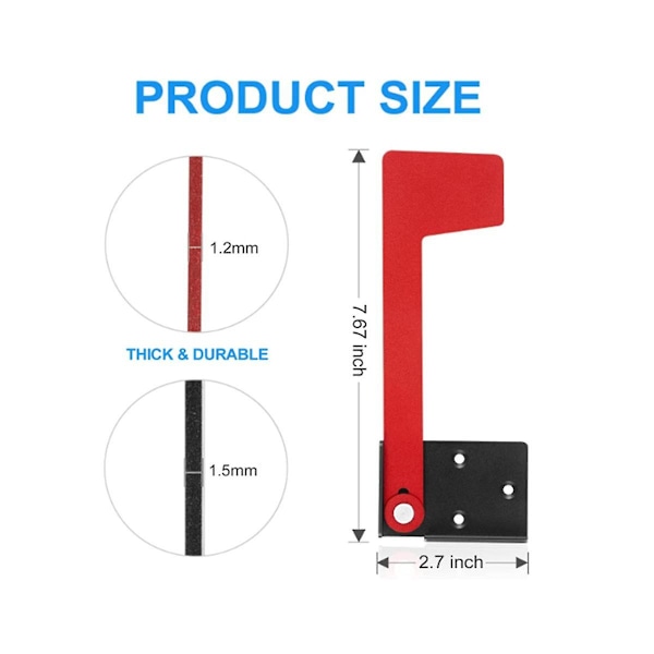 Brevlådeflag Brevlådesupplejer Praktisk Brevlådesignal Holdbar Opgradering Universal Robust Til Udendørs  (FMY) Red