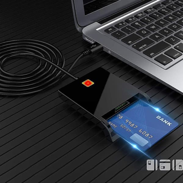 Smart Card Læser Dod Militær Usb Common Access Cac, Kompatibel Med Windows, Mac Os Og Linux  (FMY)