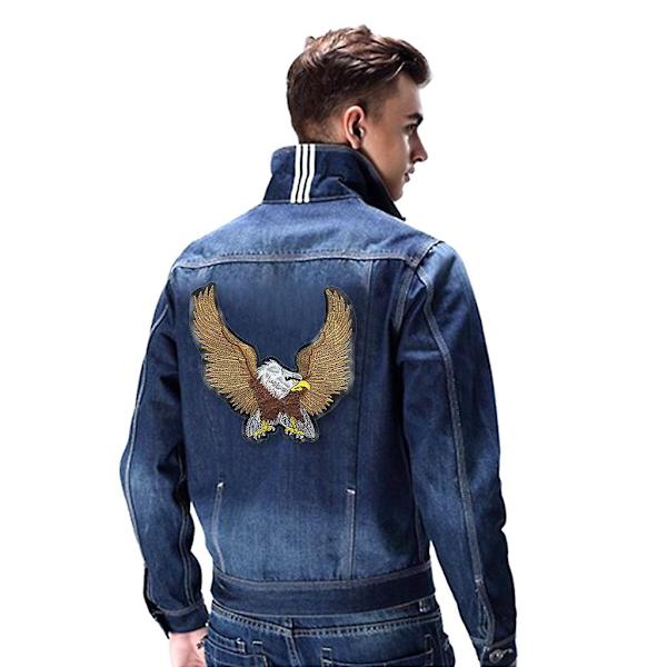 Eagle Broderi Patches Striber Badge Krog Fastgørelse Eller Stryg På Eller Sy (FMY)